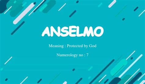 Meaning, origin and history of the name Anselmo